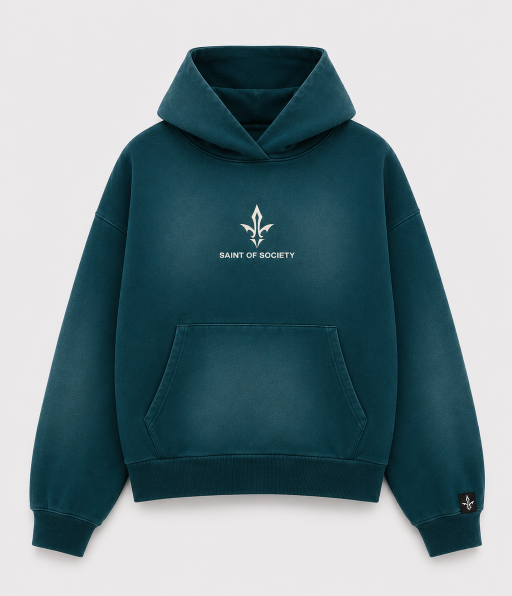 SAINT OF SOCIETY TEAL Stone Wash Sweatsuit