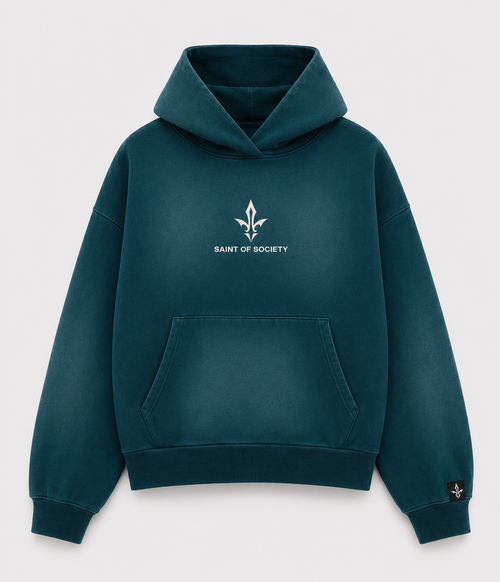 SAINT OF SOCIETY TEAL Stone Wash Sweatsuit