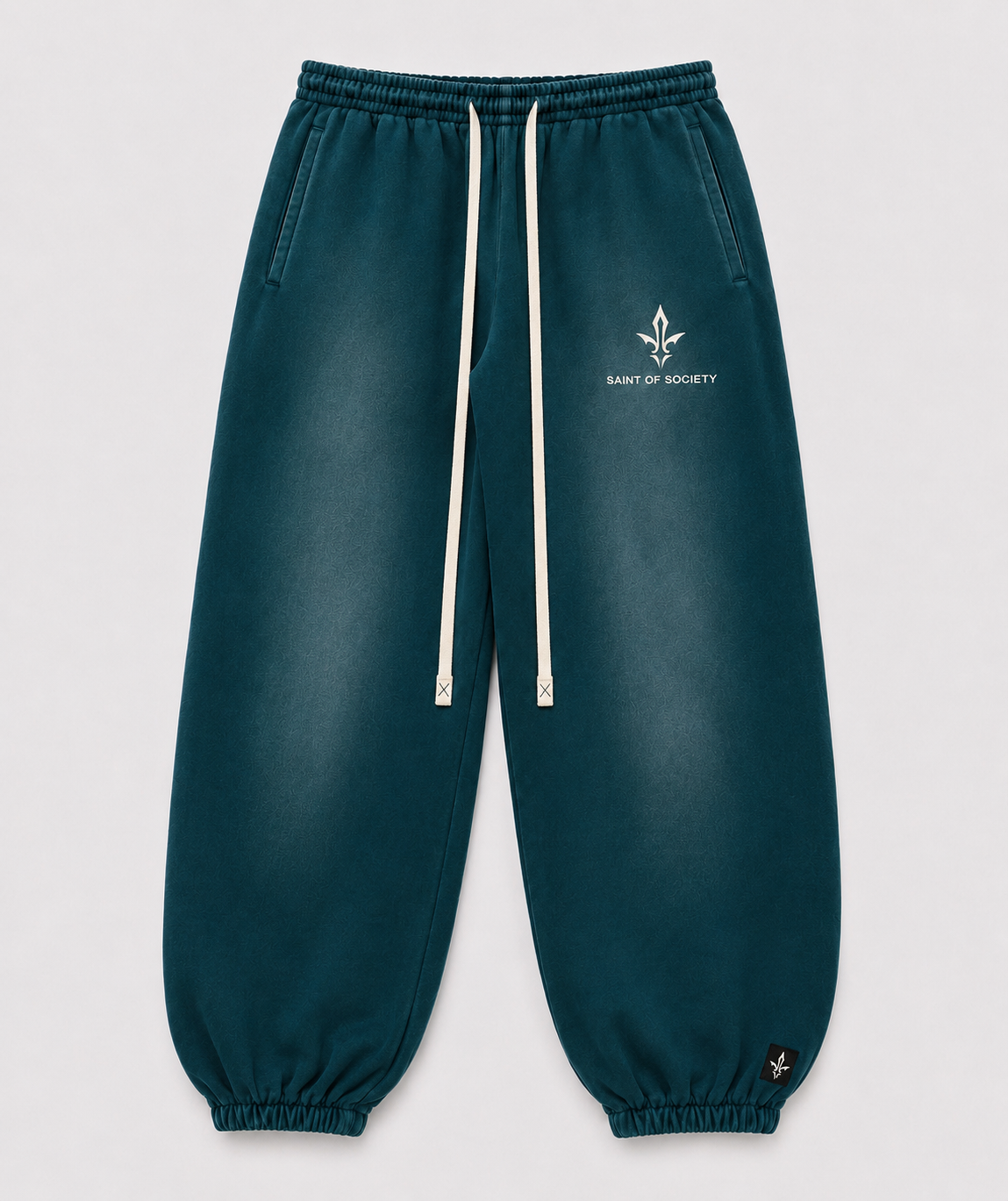 SAINT OF SOCIETY TEAL Stone Wash Sweatsuit
